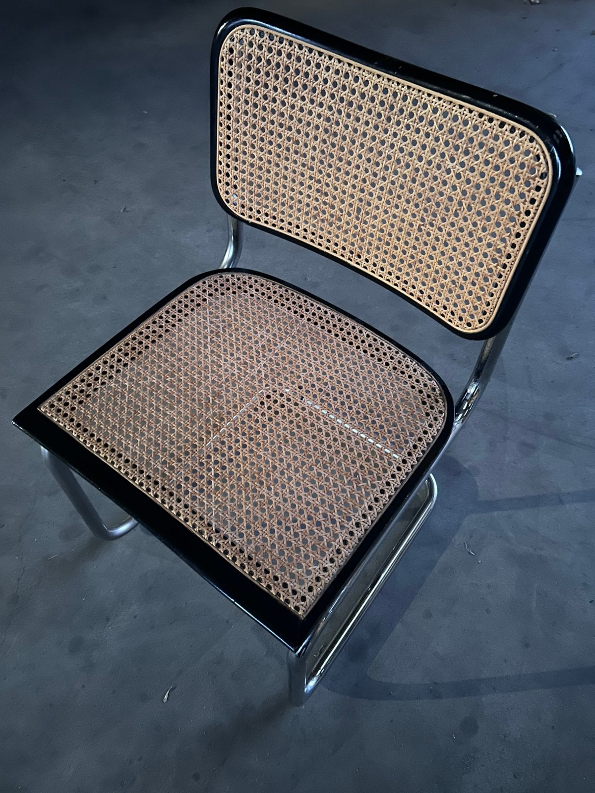 Marcel Breuer webbing Bauhaus Cesca design stoel zwart, Ophalen, Zo goed als nieuw, Zwart, Eén
