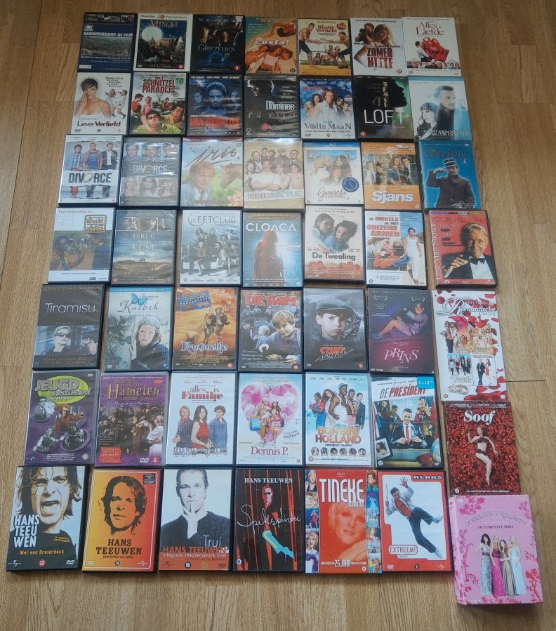 Partij Collectie van 49 NL Nederlandstalige Films Series DVD, Alle leeftijden, Ophalen of Verzenden, Zo goed als nieuw, Komedie