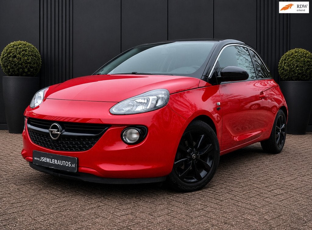 Opel ADAM RED&BLACK OPC-LINE GR.SCHERM AIRCO APK 26-03-2027, Auto's, Opel, Voorwielaandrijving, ADAM, Gebruikt, 4 cilinders