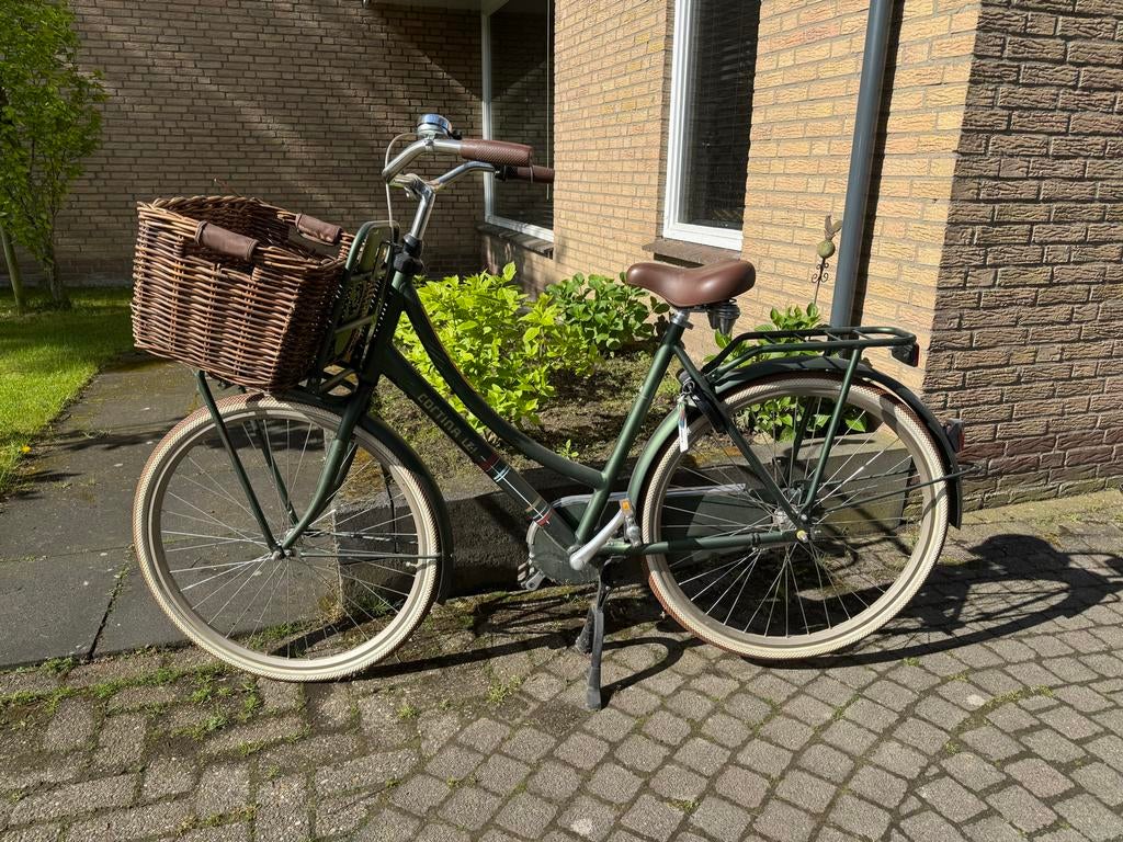 Cortina U4 Stadsfiets Groen met Mand - Zo Goed als Nieuw, Fietsen en Brommers, Fietsen | Dames | Damesfietsen, 53 tot 56 cm, Versnellingen