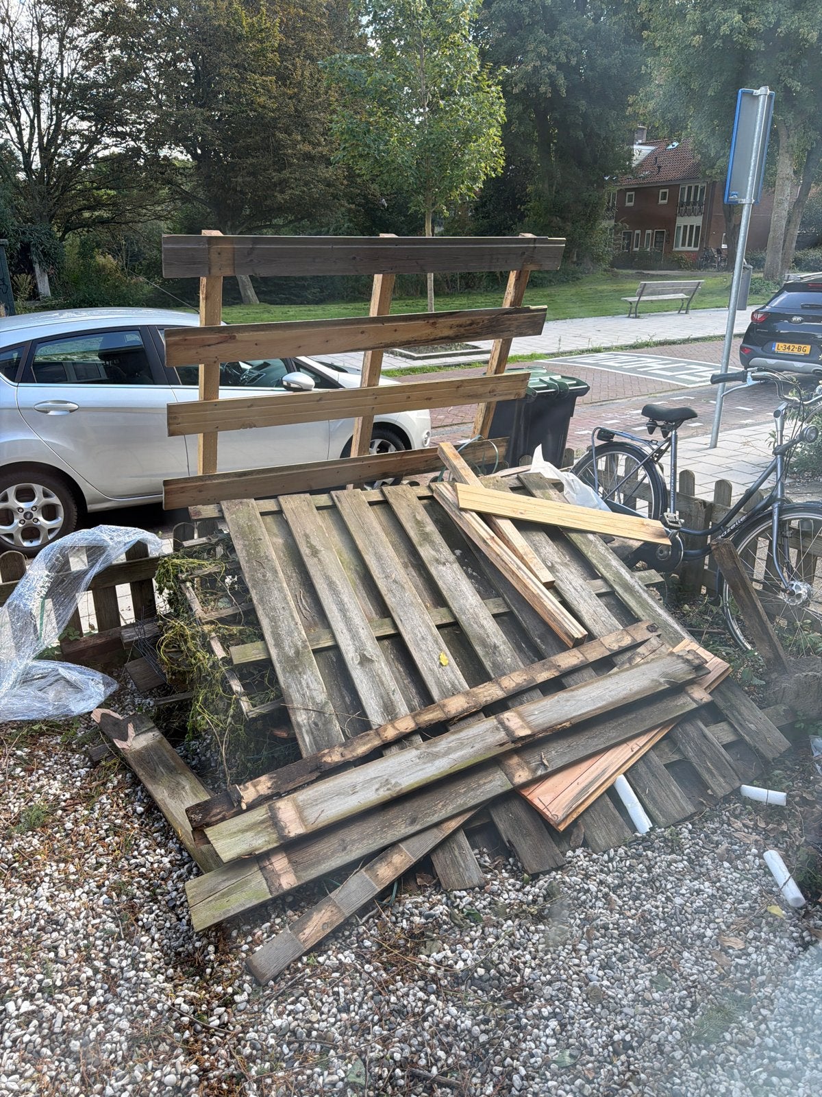 Oud schuttinghout (ca. 1m³), Tuin en Terras, Ophalen, Gebruikt, Hout