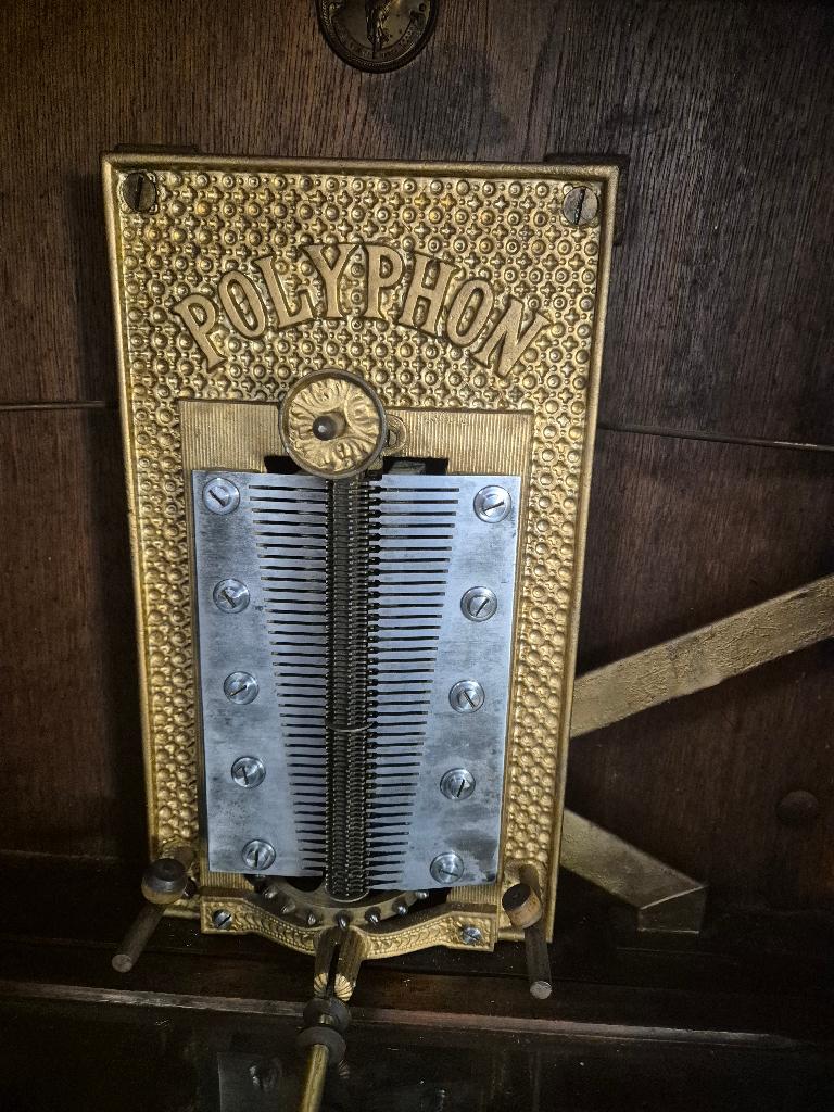 mooie polyphon speeldoos met vele platen, Antiek en Kunst, Ophalen
