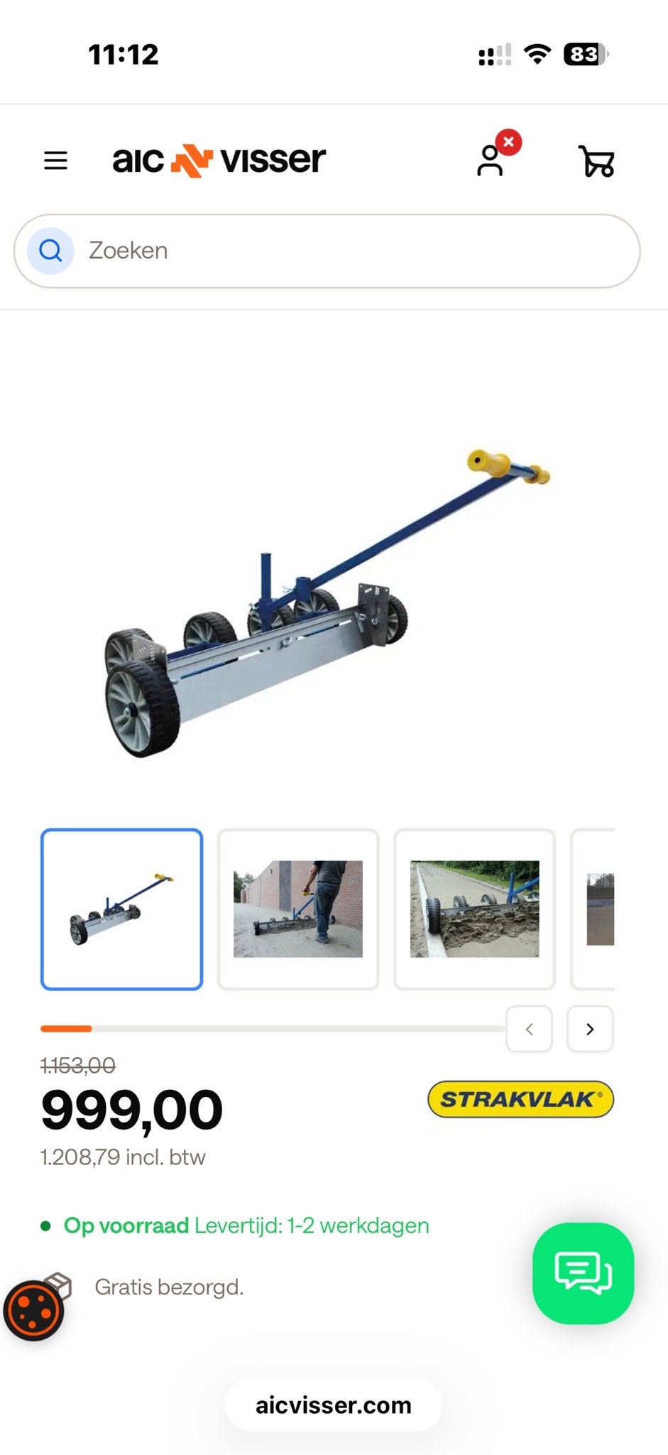 Nieuwe Strakvlak egalisatieschuif voor tuin en bestrating, Tuin en Terras, Ophalen, Nieuw, Overige soorten