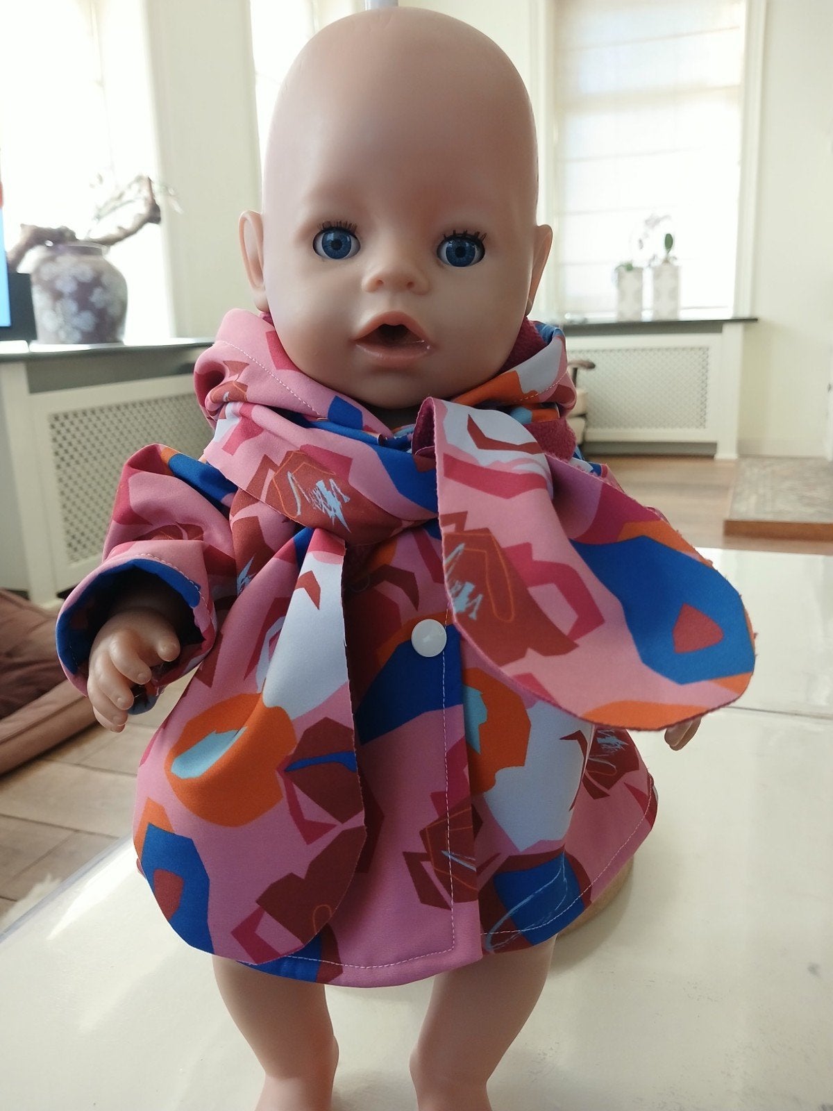 Mooie gekleurde soft shell jas baby born pop 43cm, Ophalen of Verzenden, Nieuw, Babypop