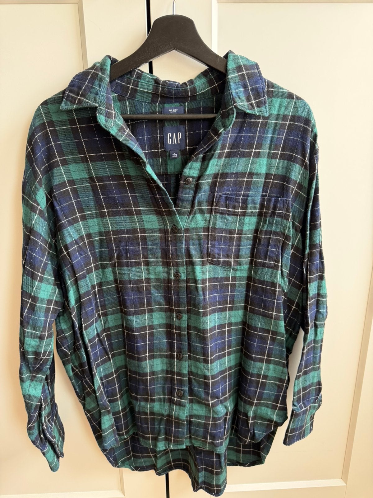 Geruite blouse - blauw, groen - Gap - M, Ophalen of Verzenden, Nieuw, Maat 38/40 (M), Blauw