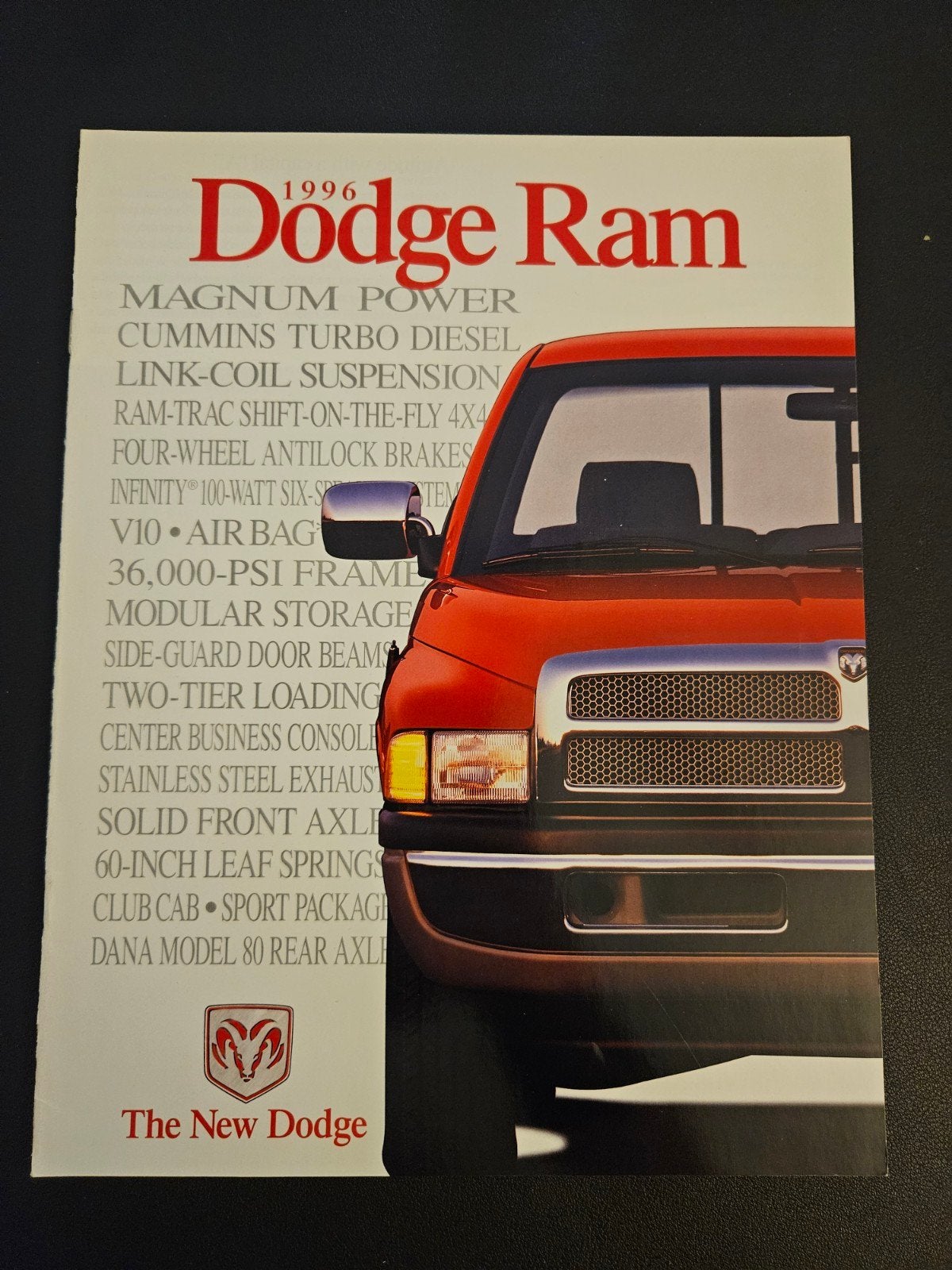 Brochure Dodge Ram 1996 USA, Ophalen of Verzenden, Zo goed als nieuw, Overige merken