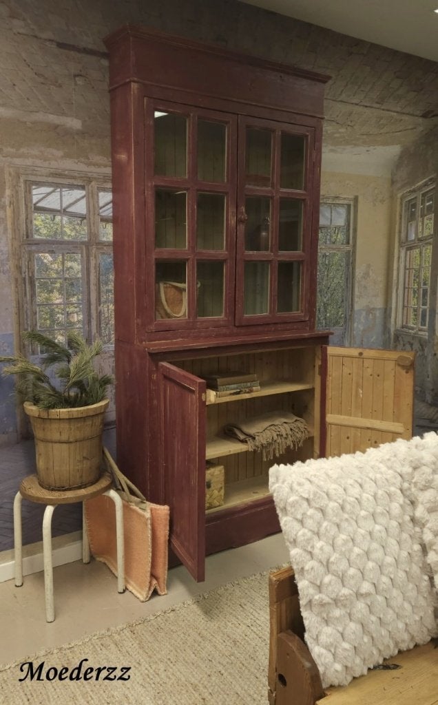 Vitrinekast buffetkast oud Hollandse stijl, Huis en Inrichting, Kasten | Buffetkasten, Gebruikt, 150 tot 200 cm, 100 tot 150 cm
