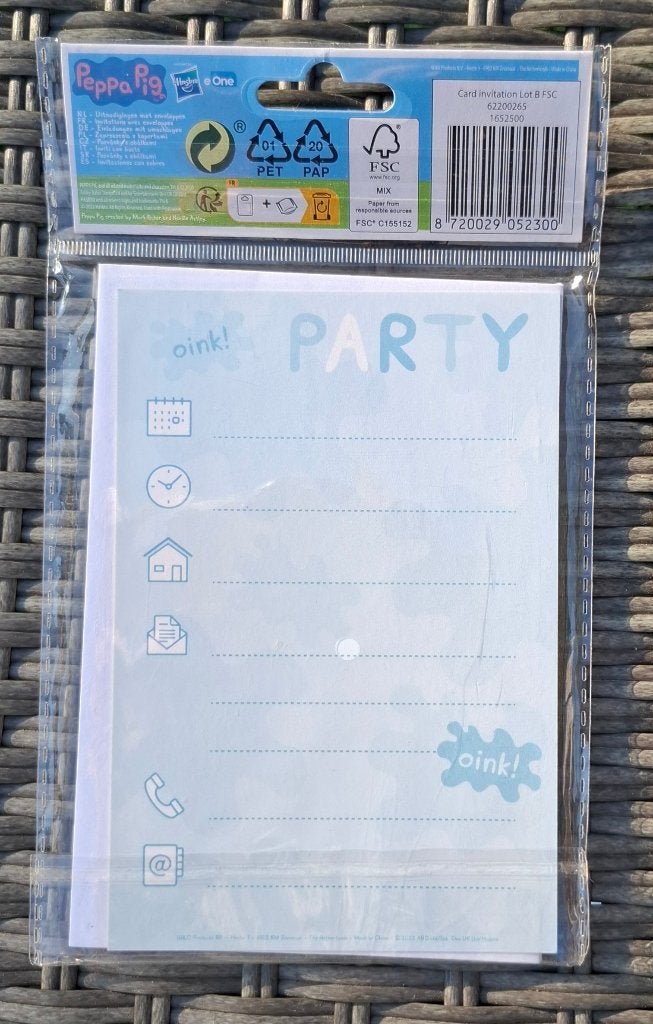 Uitnodigingen Peppa Pig, Paw Patrol, My Little Pony - NIEUW, O, O, Verjaardag, Nieuw