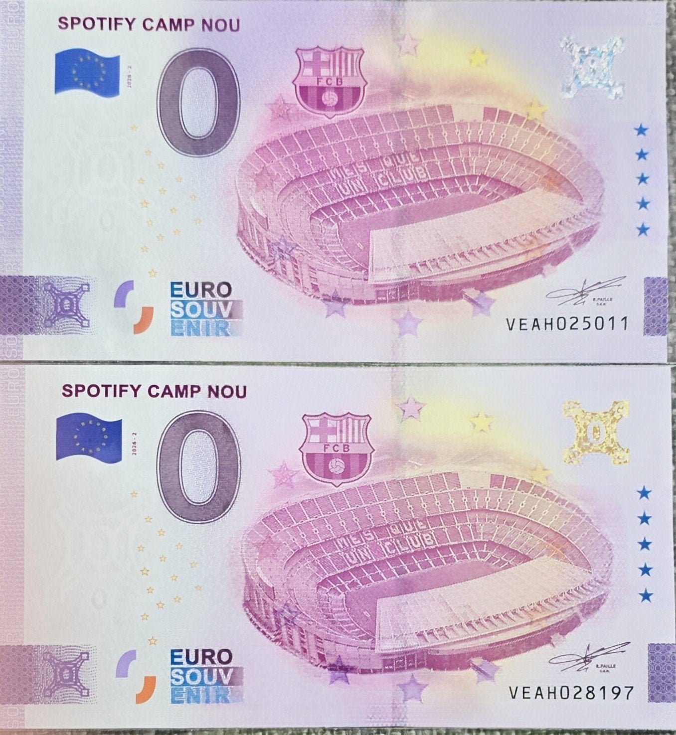 0 Euro biljet Spotify Camp Nou FC Barcelona SET, Ophalen of Verzenden, Spanje