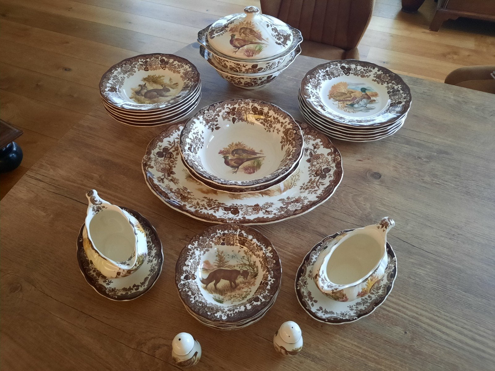 The Royal Worcester Palissy game oud Engels jachtservies, Gebruikt, Ophalen of Verzenden, Overige stijlen, Aardewerk