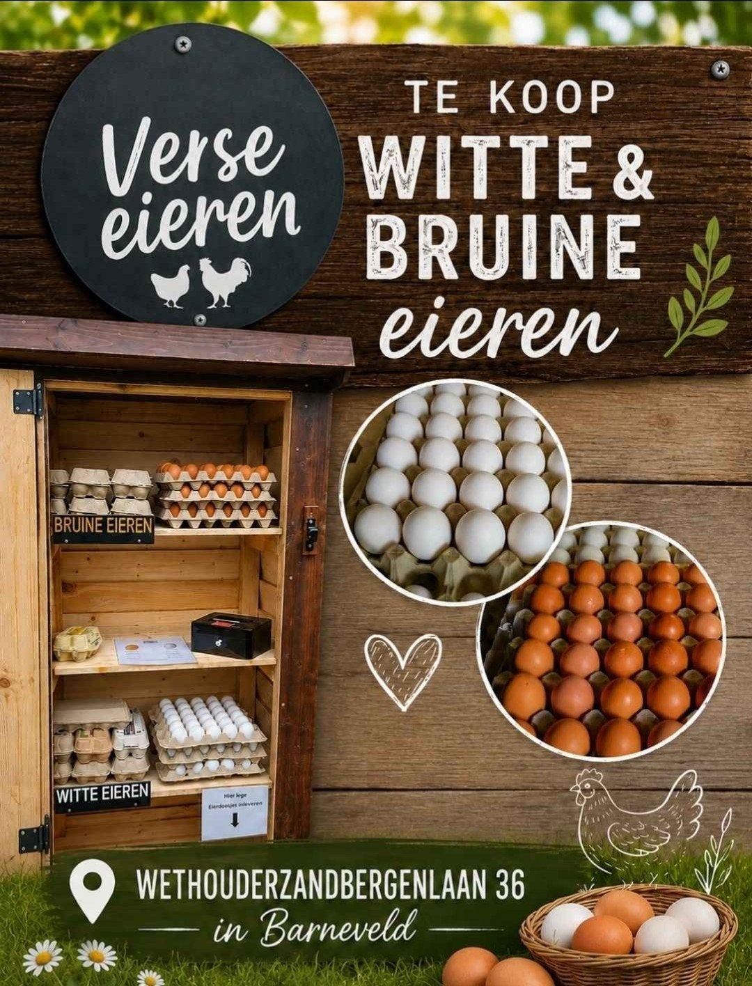 verse scharreleieren, Ophalen of Verzenden