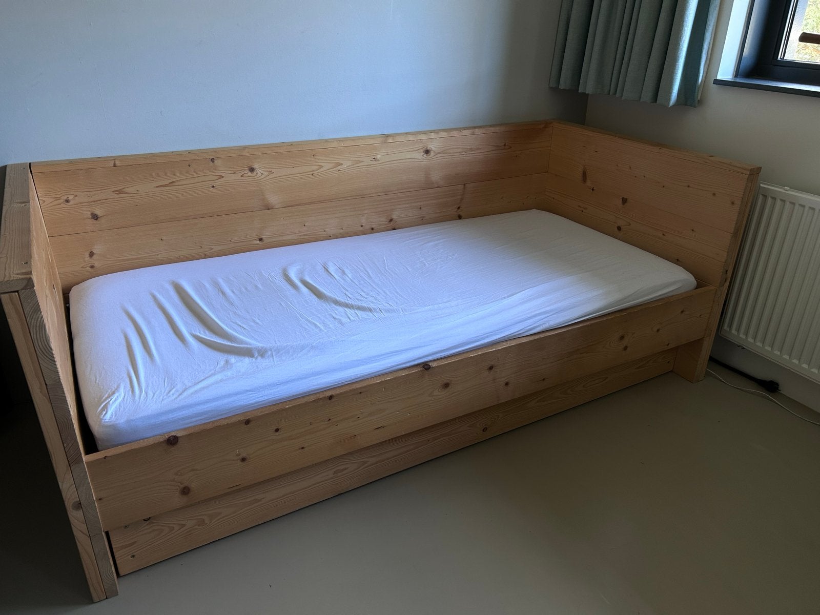 Kinderbedbank met uitschuifbaar logeerbed, Ophalen, Gebruikt, 90 cm, 200 cm