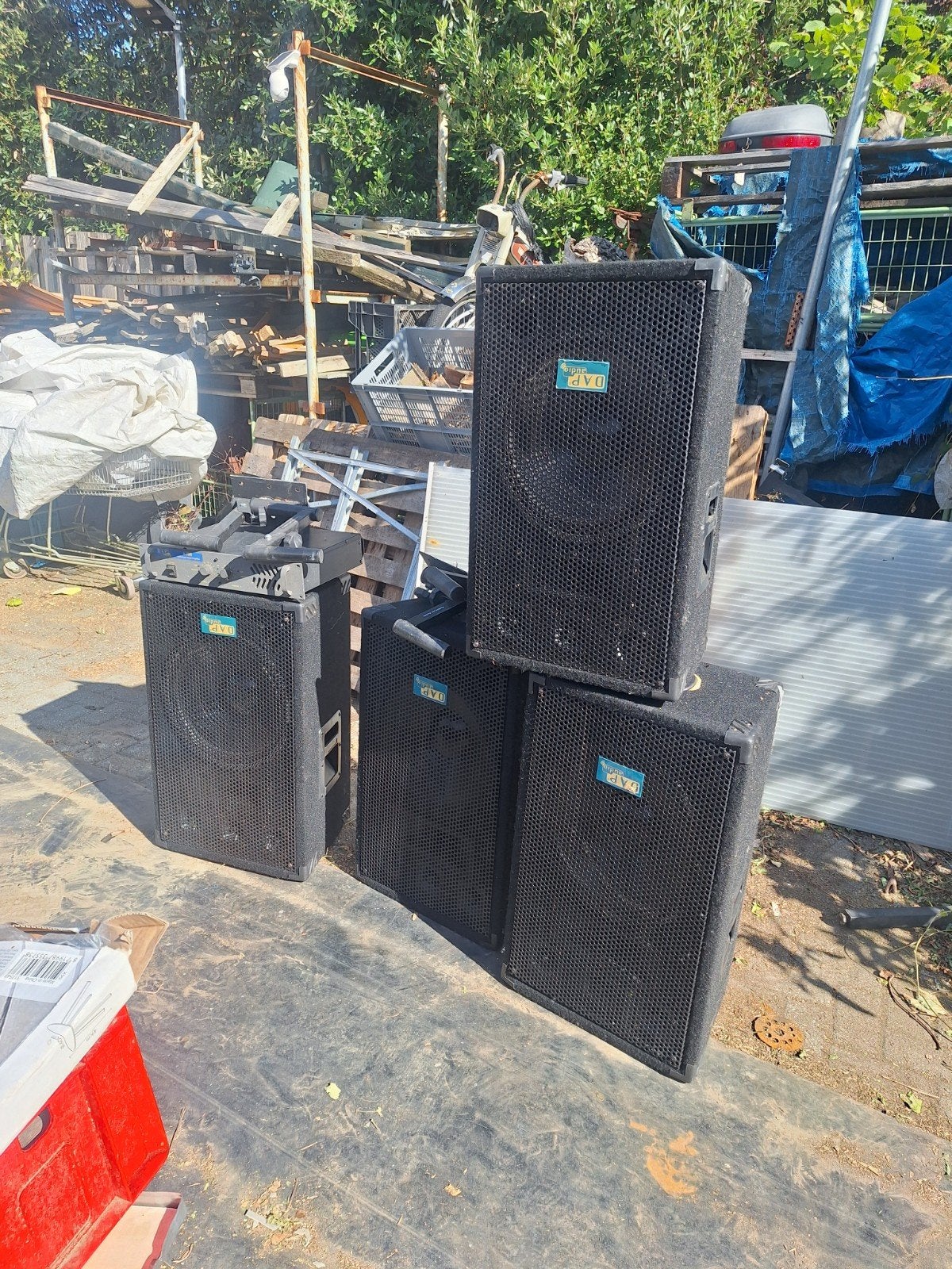 DAP Audio luidsprekerset - 4 stuks, Gebruikt, Party speaker, Ophalen of Verzenden, 150 watt of meer