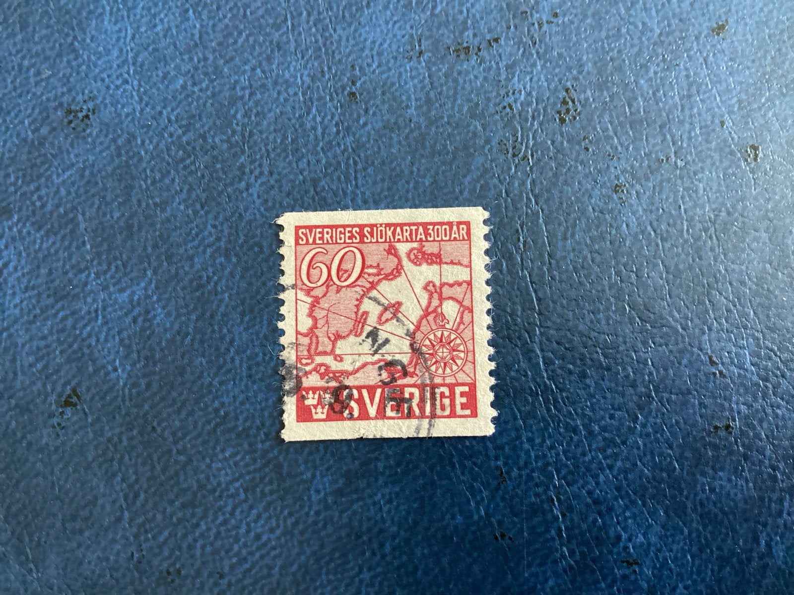 Zwede 1944- Mi.305- Sveriges Sjöfart 300 År' 60 öre, Ophalen of Verzenden, Zweden, Gestempeld