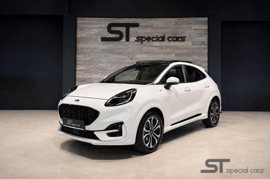 Ford Puma 1.0 EcoBoost ST-Line X|Full option|Trekhaak, Auto's, Ford, 125 pk, Zwart, Met garantie (alle), 1226 kg