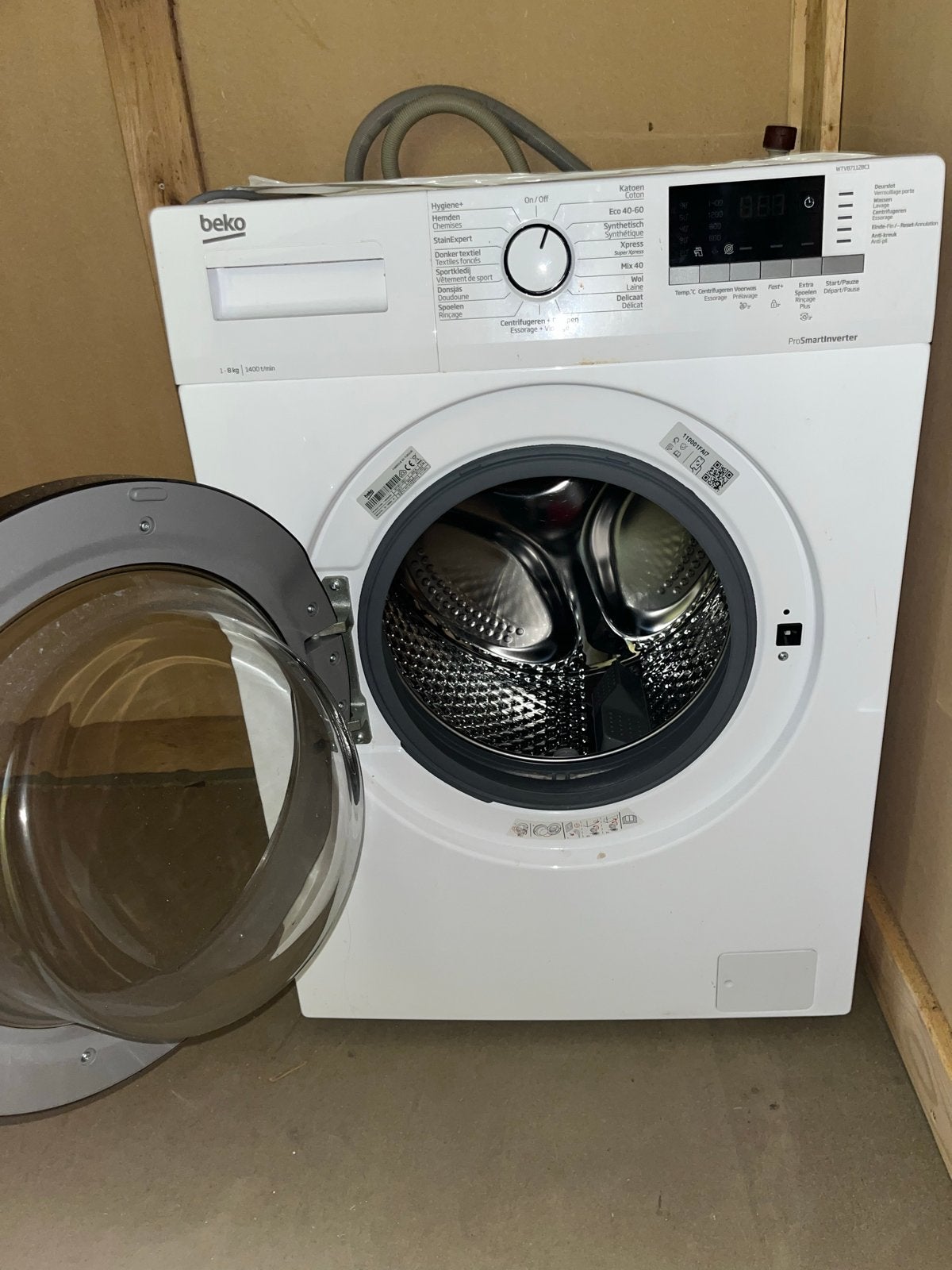 Beko Wasmachine - Zo goed als nieuw, Witgoed en Apparatuur, Ophalen, Zo goed als nieuw, Voorlader, 85 tot 90 cm