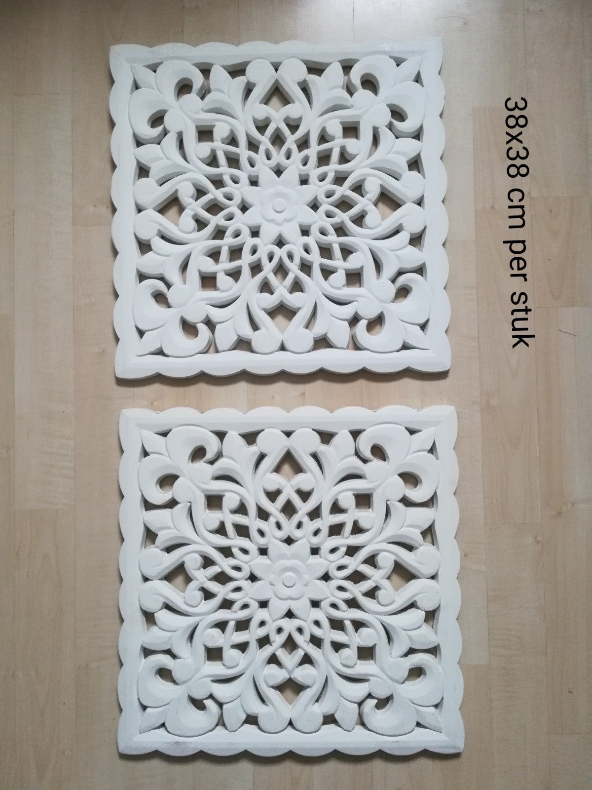 Wanddecoratie schilderijen houtsnijwerk mandala bijna gratis, Ophalen of Verzenden
