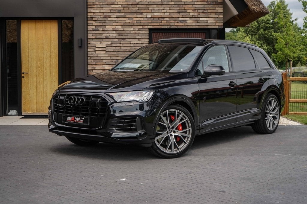 Audi Q7 55 TFSI e Quattro S-Line Pano/HUD/B&O/RS-Zetels/Trkh, Auto's, Audi, Gebruikt, Euro 6, 2995 cc, Met garantie (alle)