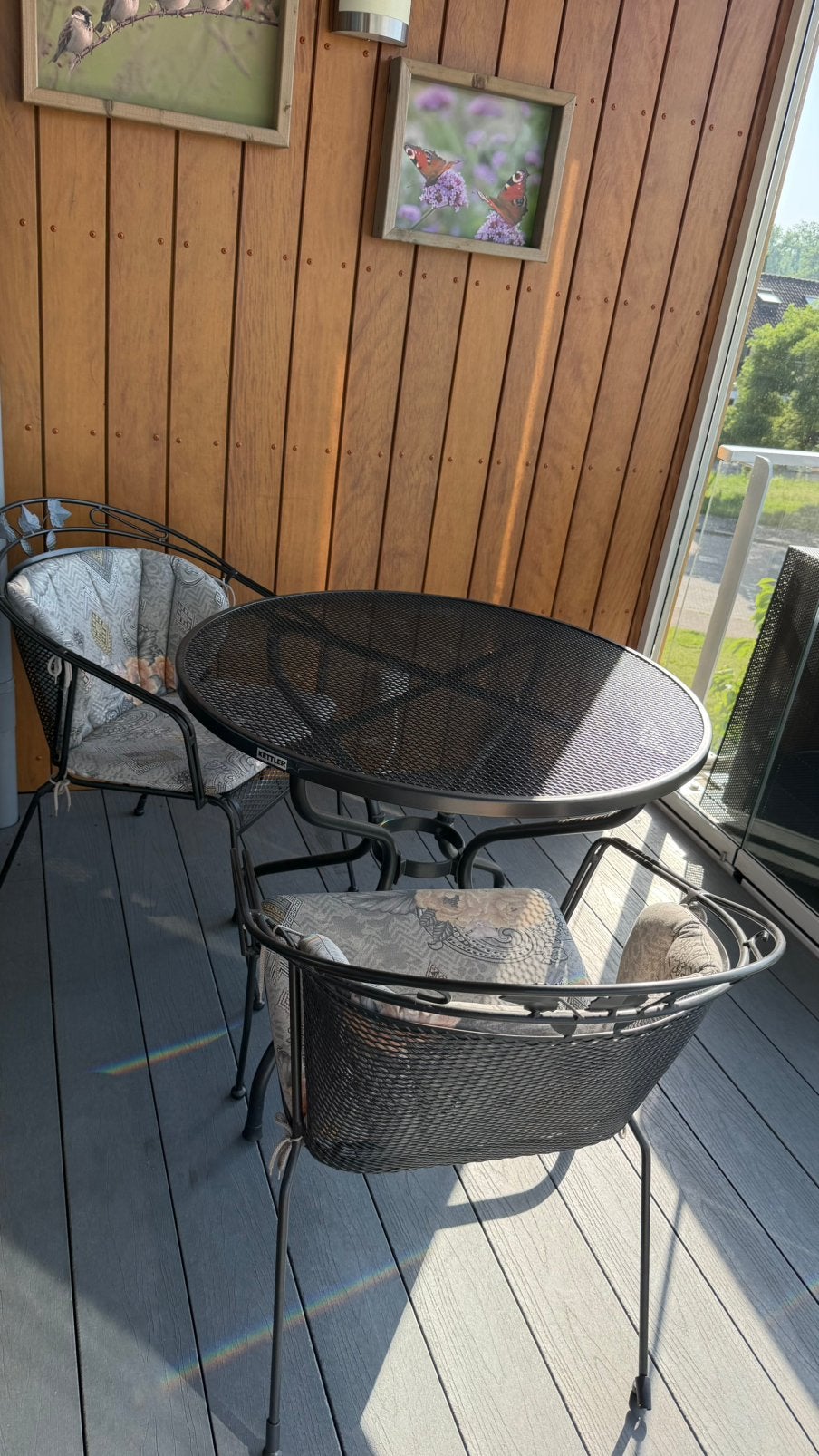 Tuin/balkontafel en stoelen, Ophalen, Zo goed als nieuw, Overige materialen