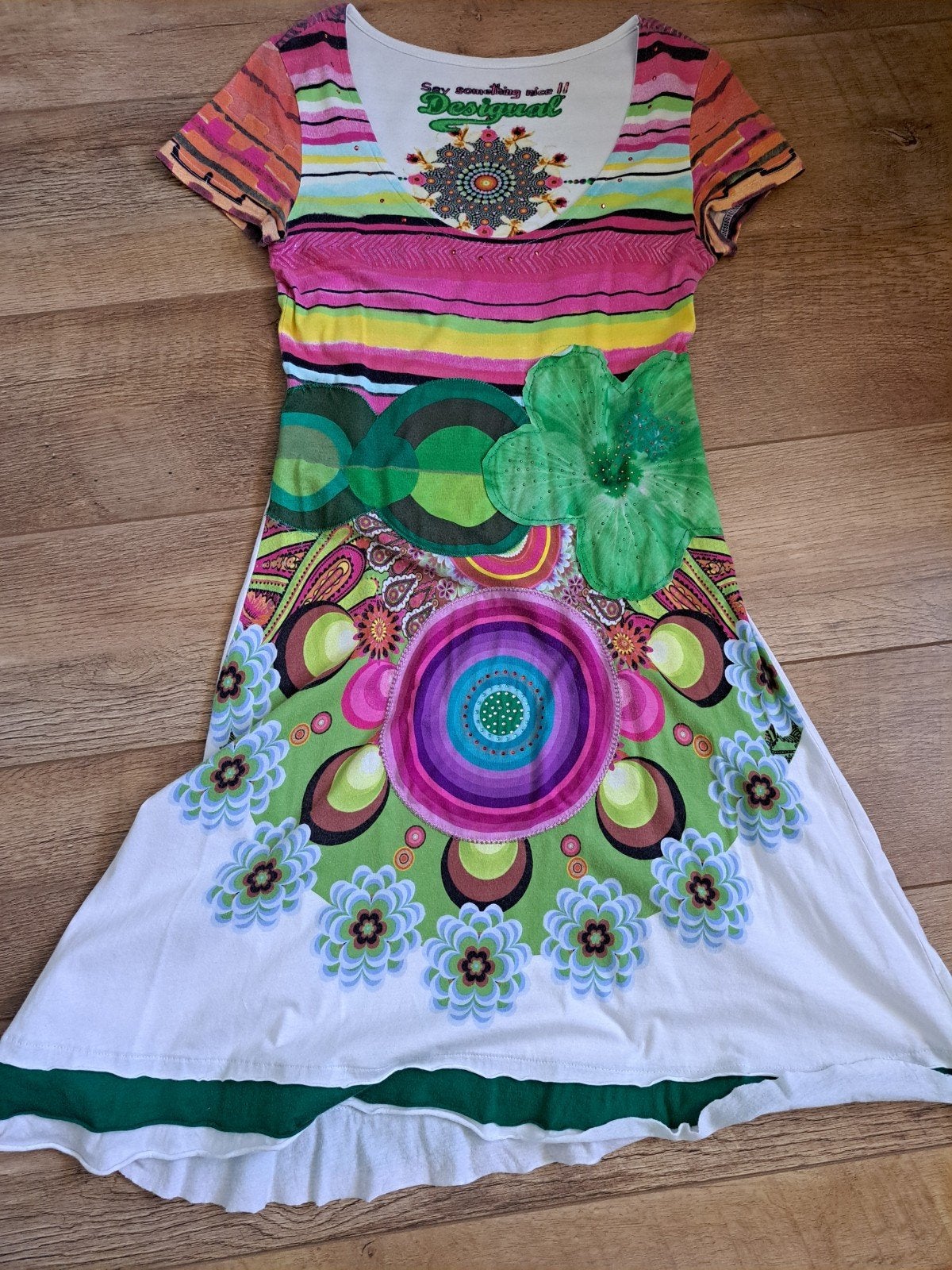 Desigual jurk, Maat 38/40 (M), Meerkleurig, Ophalen of Verzenden, Knielengte