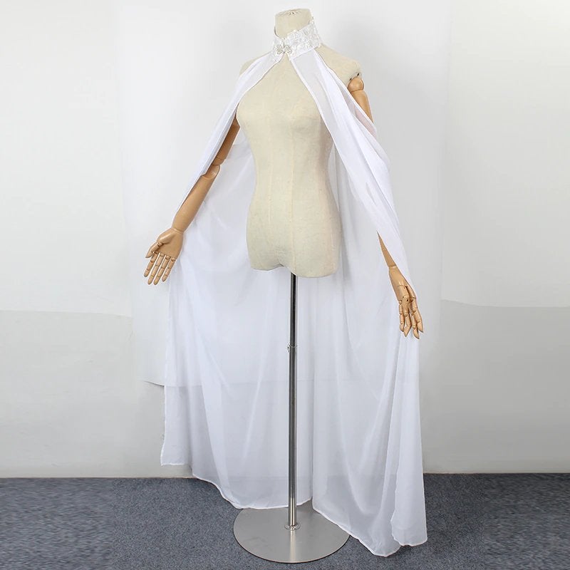 Witte middeleeuwse elven dames cape (larp steampunk elf), Verzenden, Nieuw