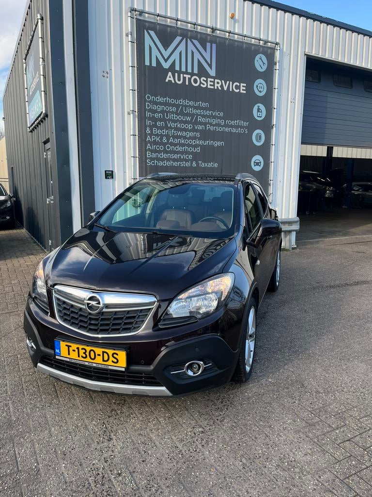 Opel Mokka 1.4 Turbo 16V Vol leer interieur Bruin, Auto's, Voorwielaandrijving, Euro 5, 4 cilinders, Bruin