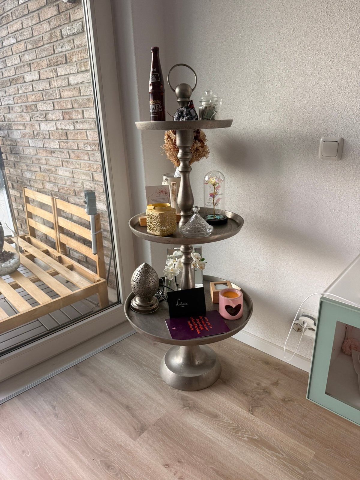 XXL etagere - 3 laags metalen etagere, Ophalen, Etagère, Met standaard, Metaal