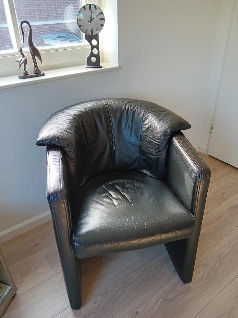 rolf benz fauteuil model 390, Ophalen, Gebruikt, 50 tot 75 cm, Leer