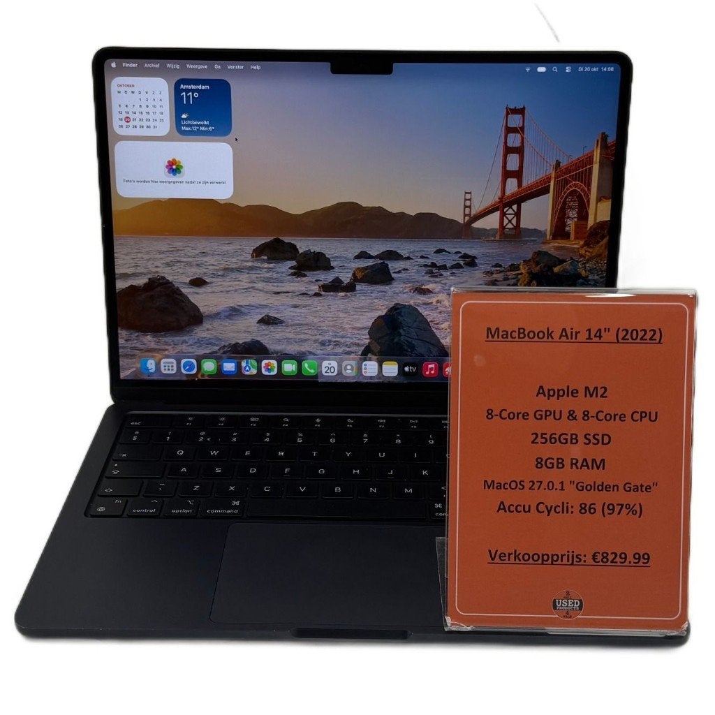 Macbook Air M2 2022 | 8GB RAM 256GB SSD |, Computers en Software, 256 GB, Qwerty, Ophalen of Verzenden, Zo goed als nieuw