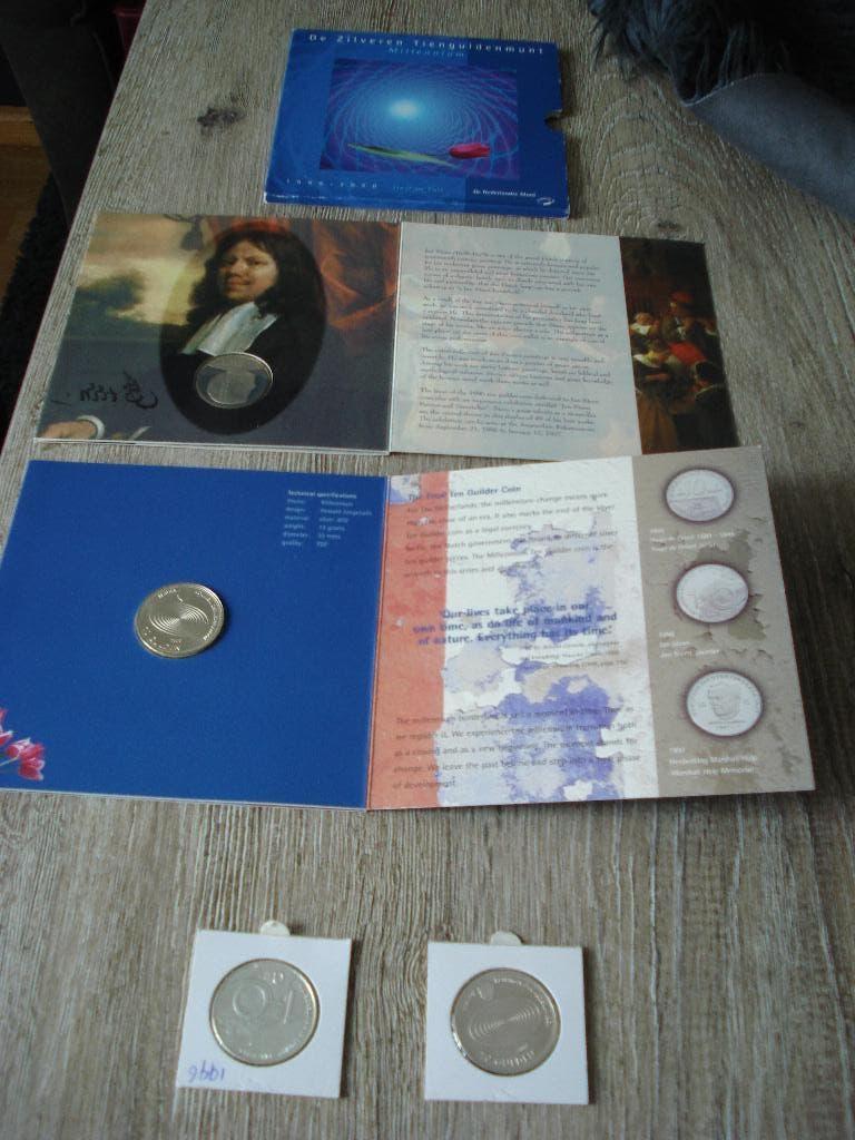 4 MAAL 10 GULDEN O.A. JAN STEEN, MILLENNIUM E.A., Postzegels en Munten, Munten | Nederland, Ophalen of Verzenden, Koningin Beatrix