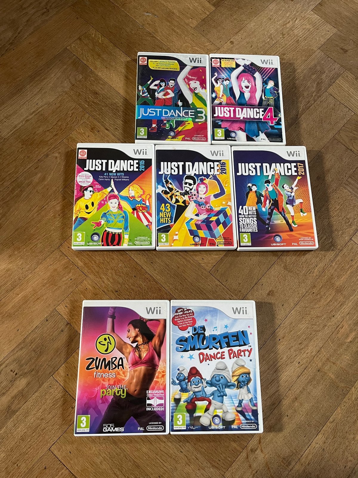 Wii Dans- en Fitnessgames: Just Dance, Zumba, Smurfen, Spelcomputers en Games, Games | Nintendo Wii, Muziek, Gebruikt, Eén computer
