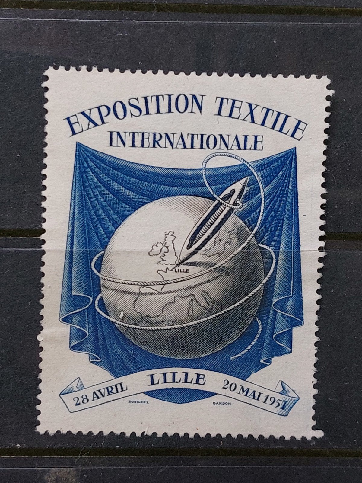 Frankrijk Cinderella Textieltentoonstelling Lille 1951, Ophalen of Verzenden, Postfris