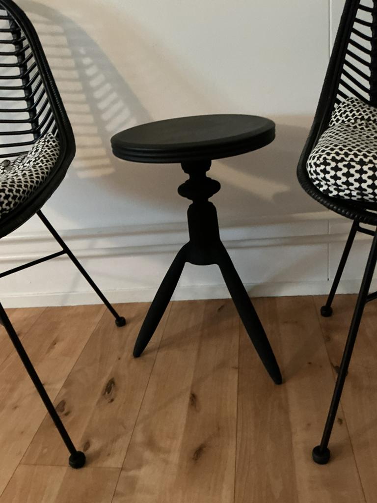 Bijzettafeltje, Huis en Inrichting, Tafels | Bijzettafels, Minder dan 55 cm, Metaal of Aluminium, Rond, Zo goed als nieuw