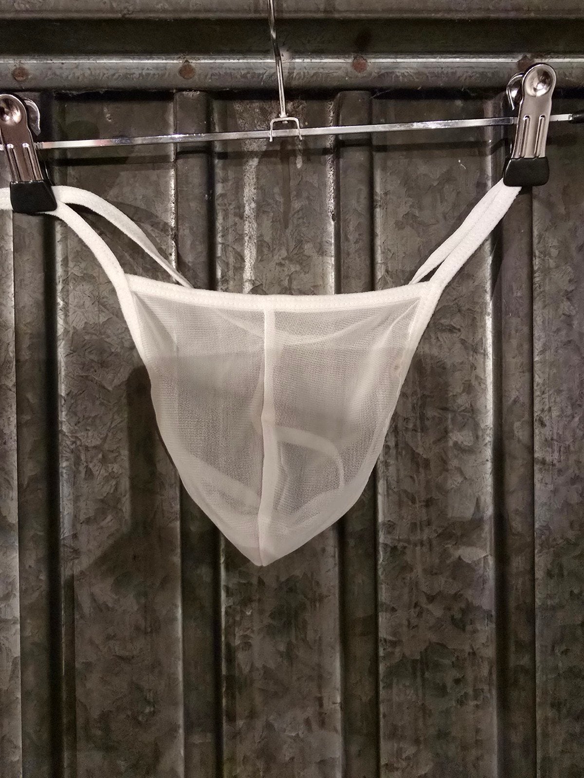 Witte heren string slip - transparant en comfortabel, Verzenden, Wit, Onbekend, Slip