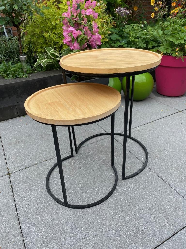 Bijzettafels, Minder dan 55 cm, Rond, Zo goed als nieuw, Modern