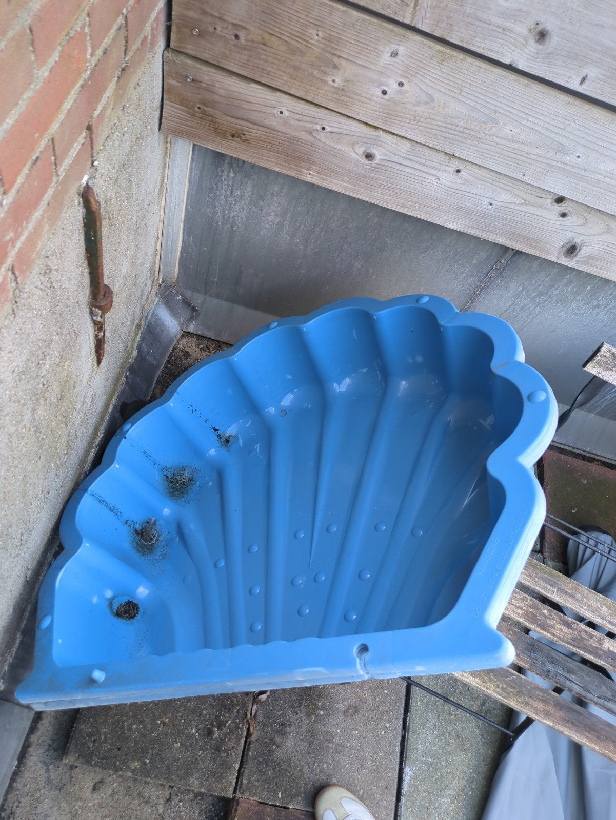 Blauwe schelp zandbak/zwembadje voor kinderen, Ophalen, Gebruikt