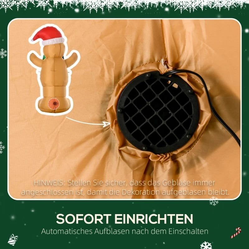 kerstfiguur kerstman opblaasbare kerstcookie, Ophalen of Verzenden, Nieuw