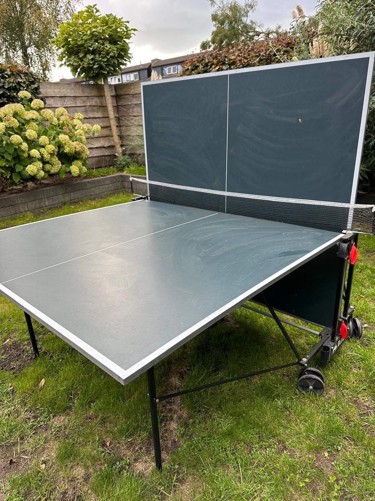 Buffalo Pingpong/tafeltennis tafel met batjes en balletjes, Sport en Fitness, Ophalen, Gebruikt, Tafel Indoor, Inklapbaar