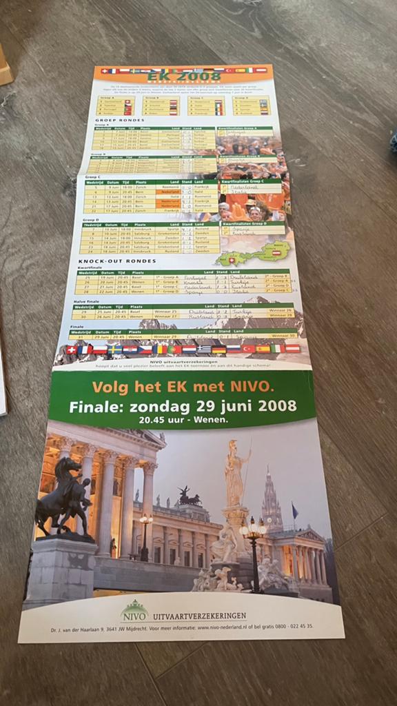 Voetbalschema EK 2008, Ophalen of Verzenden, Zo goed als nieuw, Buitenlandse clubs