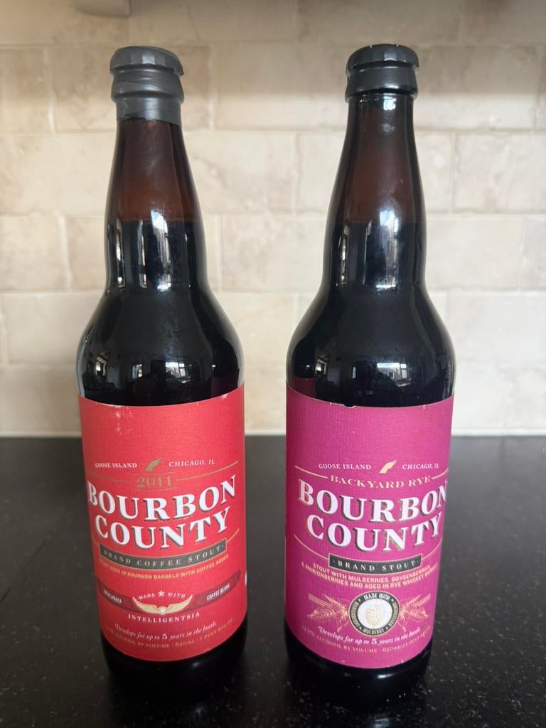 Goose Island bourbon county, Ophalen of Verzenden, Zo goed als nieuw, Flesje(s), Overige merken