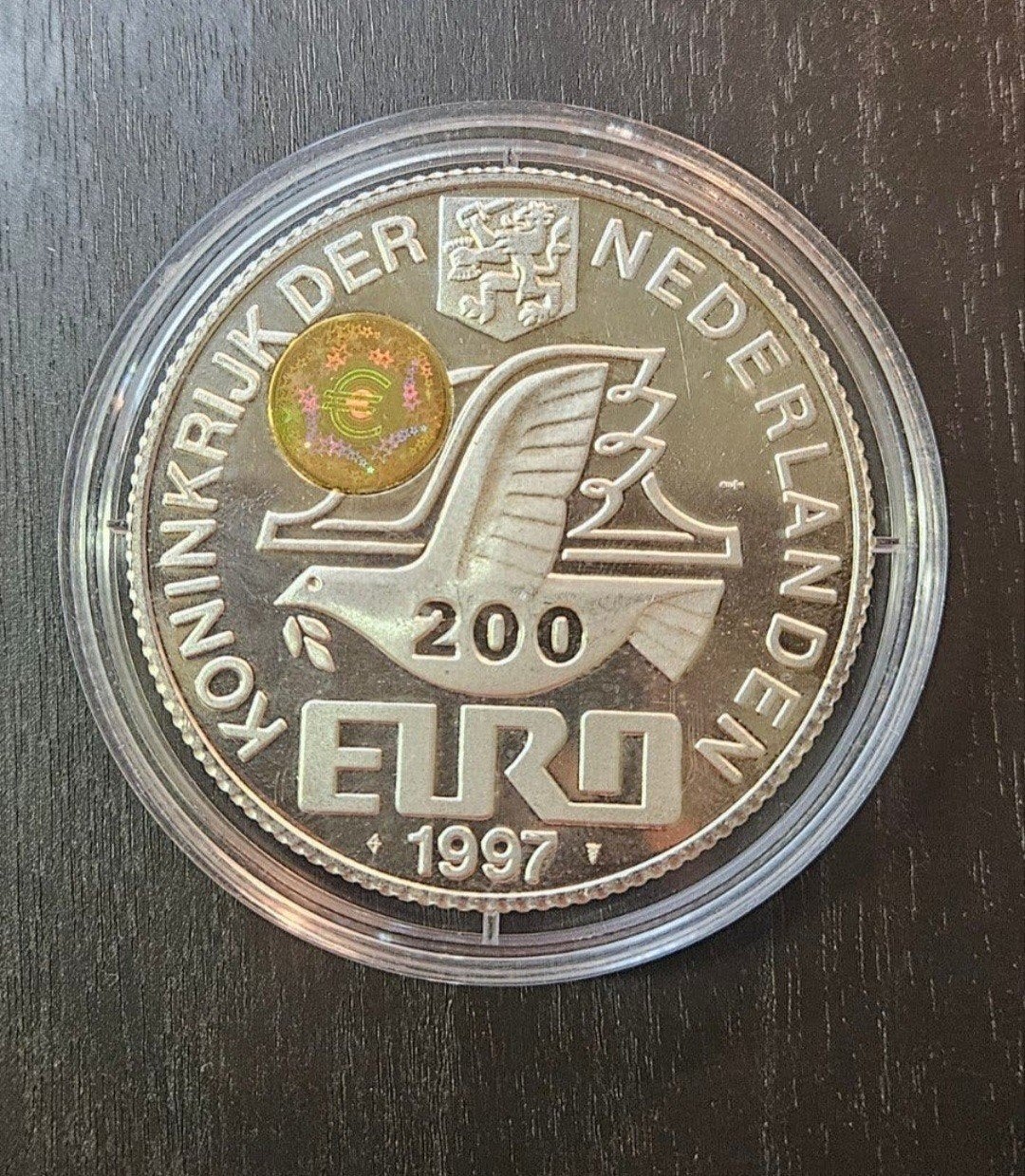 1997 Jan Pietersz. Sweelinck 5 oz 999 zilver 2 gram goud, Ophalen of Verzenden, Koningin Beatrix, Overige waardes, Goud
