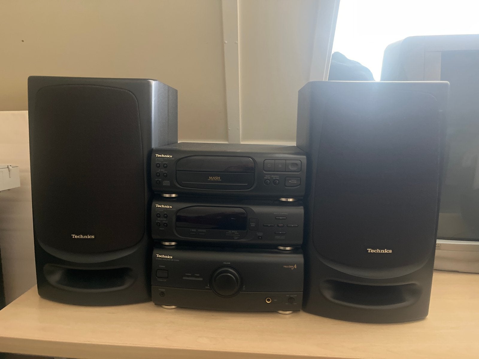 Technics Microset SL-CH505 met speakers, Overige merken, Gebruikt, Ophalen of Verzenden, Microset