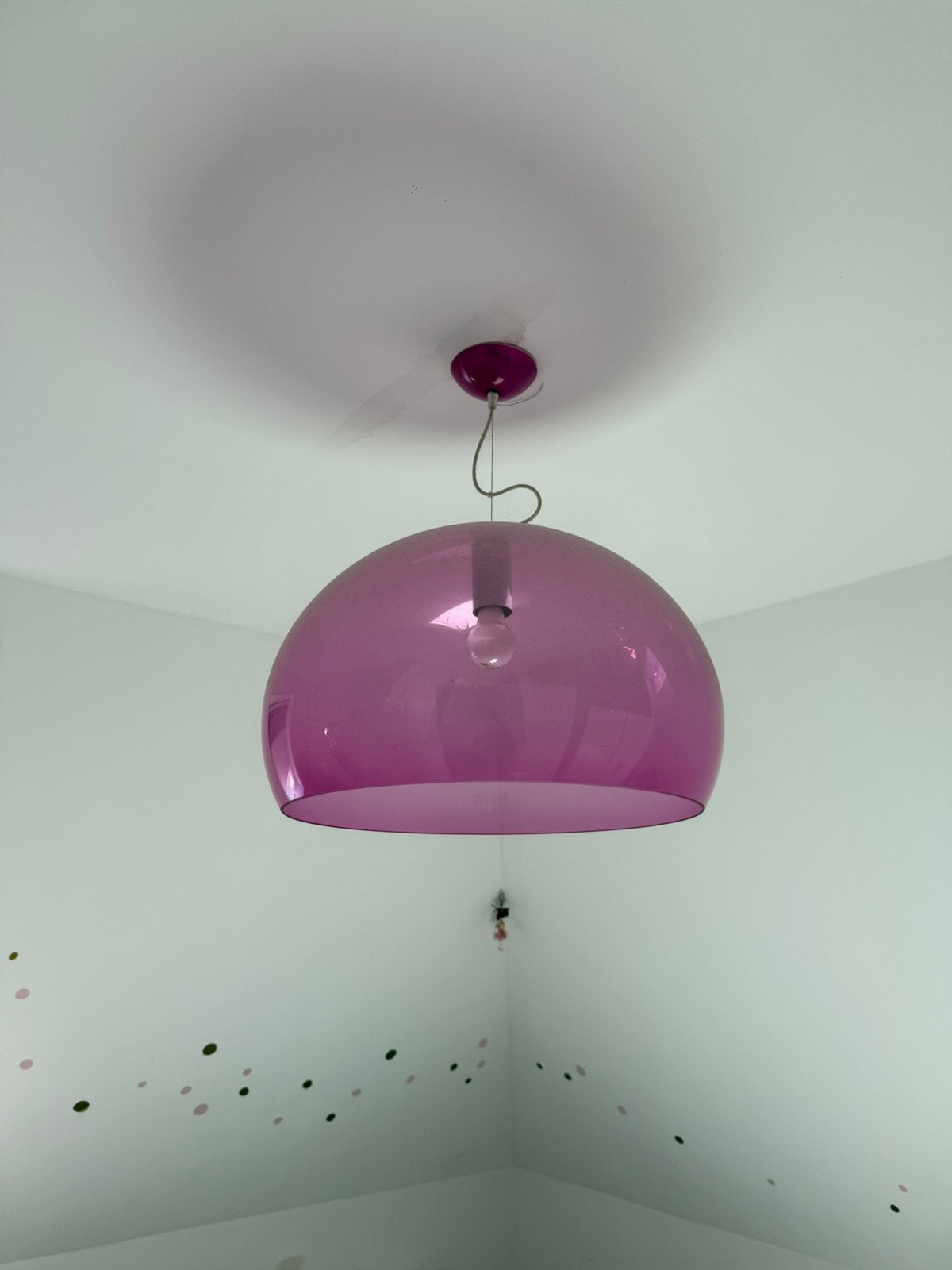 Kartell FL/Y hanglamp paars, Ophalen, Gebruikt