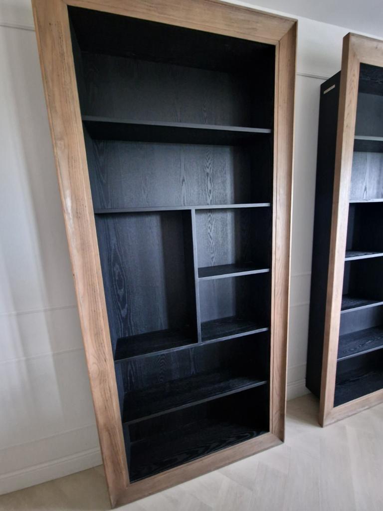riviera maison Eivissa boekenkast eikenhout bruin zwart, Ophalen, Nieuw