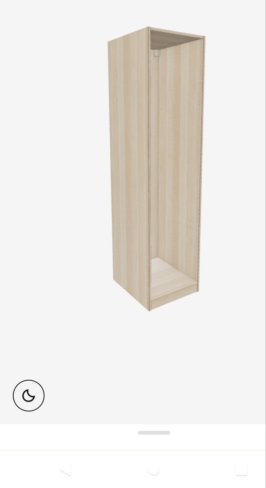 ikea kast pax eiken 202x58 cm met zijelement, Ophalen, Zo goed als nieuw, 50 tot 75 cm, 200 cm of meer