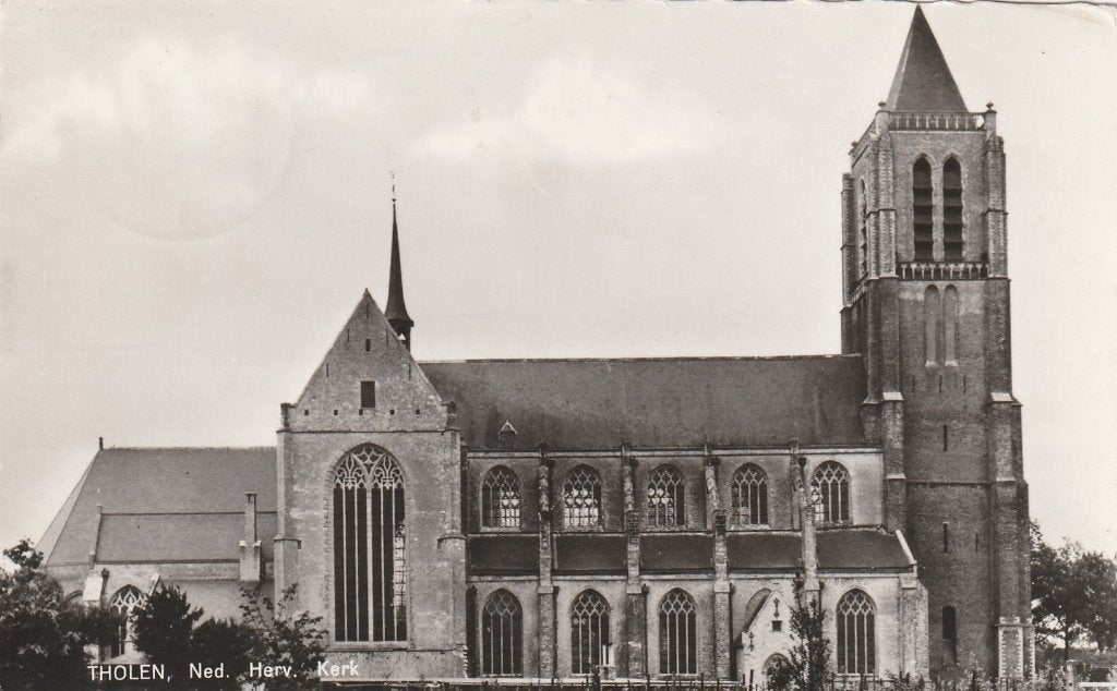 THOLEN Ned. Herv. Kerk (Gekartelde Rand), Verzenden, 1960 tot 1980, Gelopen, Zeeland