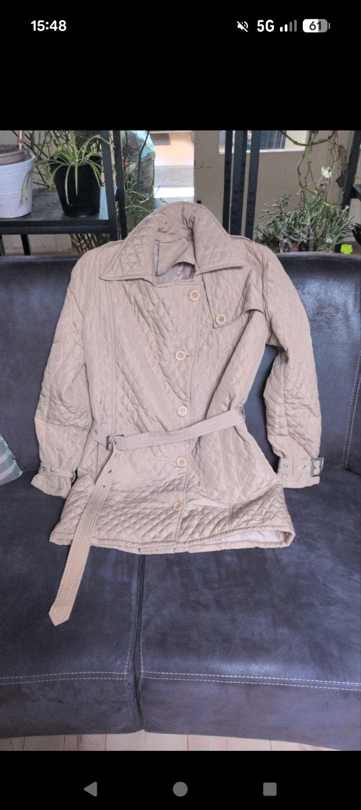 Mooie bruine jas, Ophalen of Verzenden, Zo goed als nieuw, Maat 46/48 (XL) of groter, Bruin