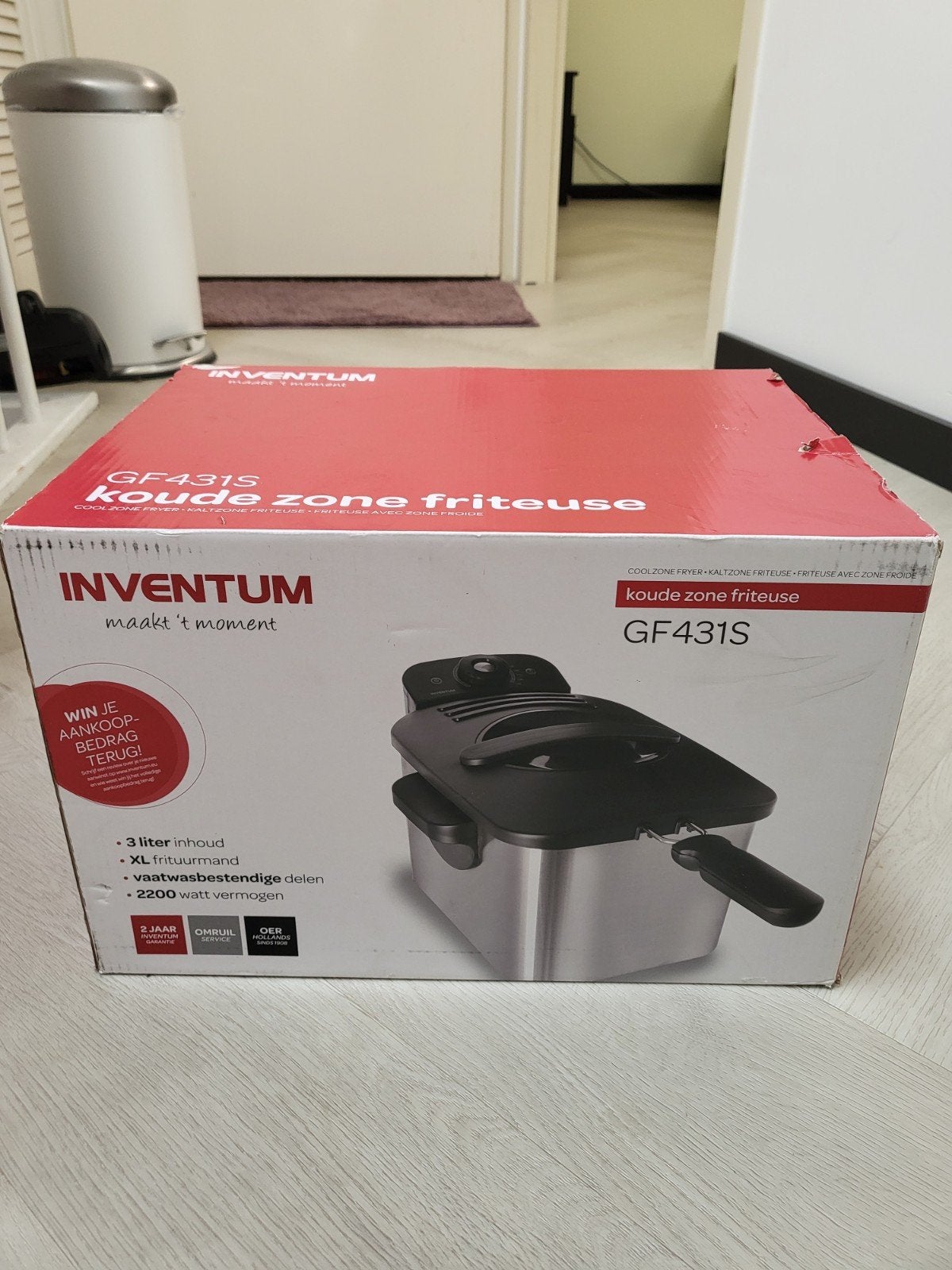 Inventum GF431S Koude Zone Friteuse - Nieuw in doos, 2 tot 3 liter, Ophalen of Verzenden, Nieuw, Uitneembare binnenpan