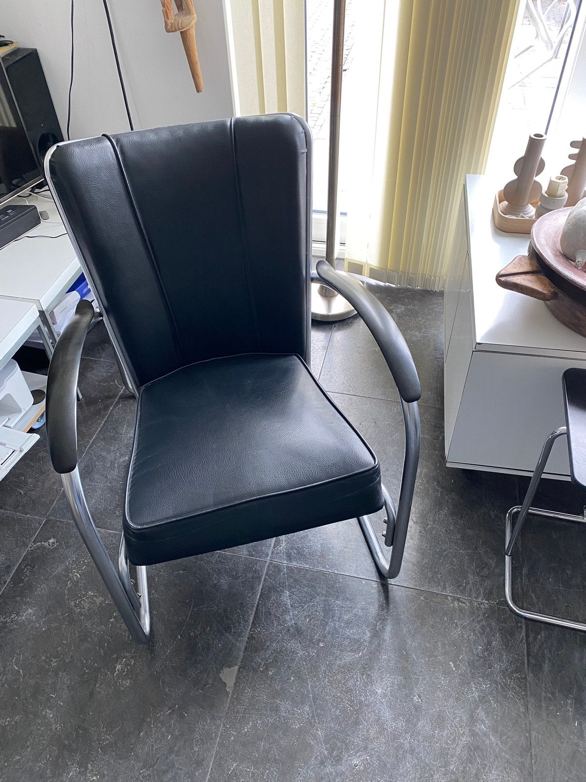 Gispen 412 Fauteuil ( geen retro, maar de originele)zwart, Ophalen, Zo goed als nieuw, 50 tot 75 cm