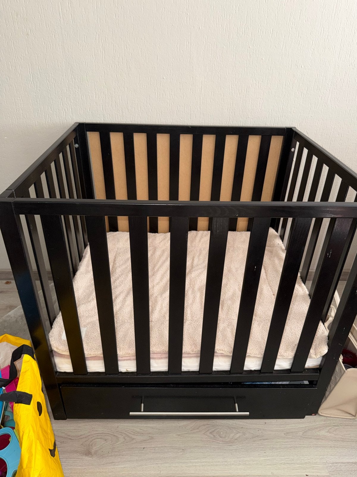 Box Patryk met Lade Black Wash, Ophalen, Zo goed als nieuw, Vierkant, In hoogte verstelbaar